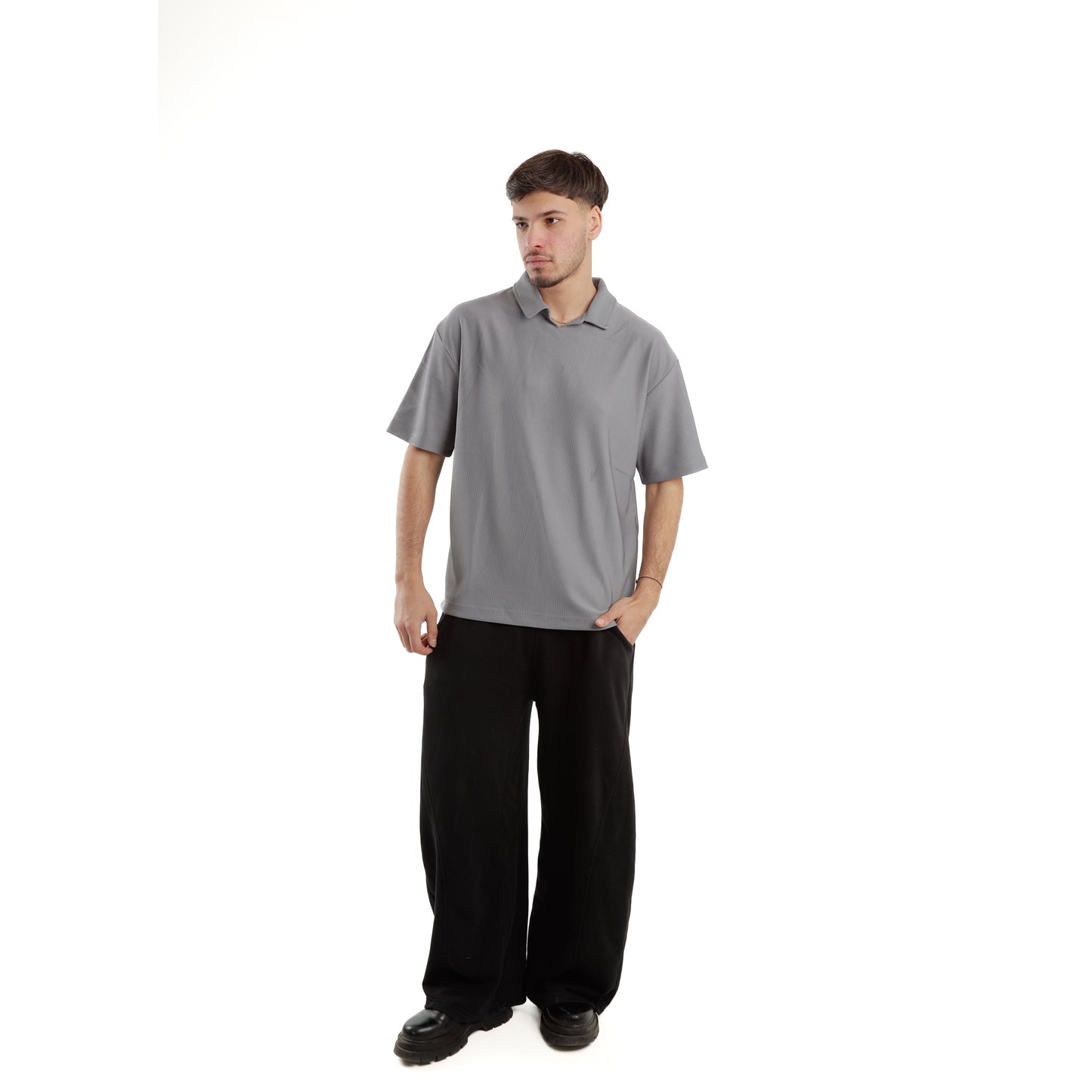 Grey polo shirt