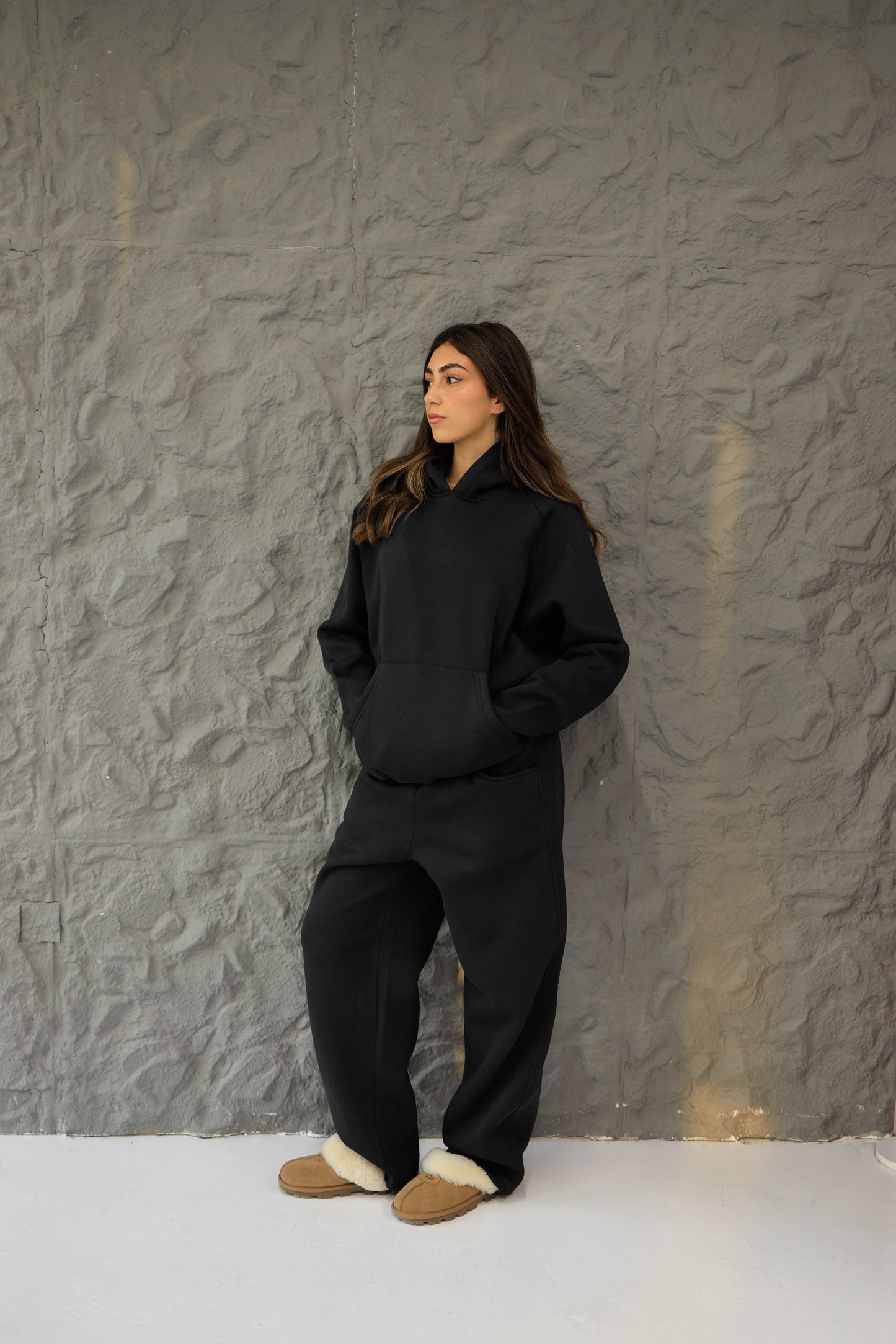 black bloom sweatpants