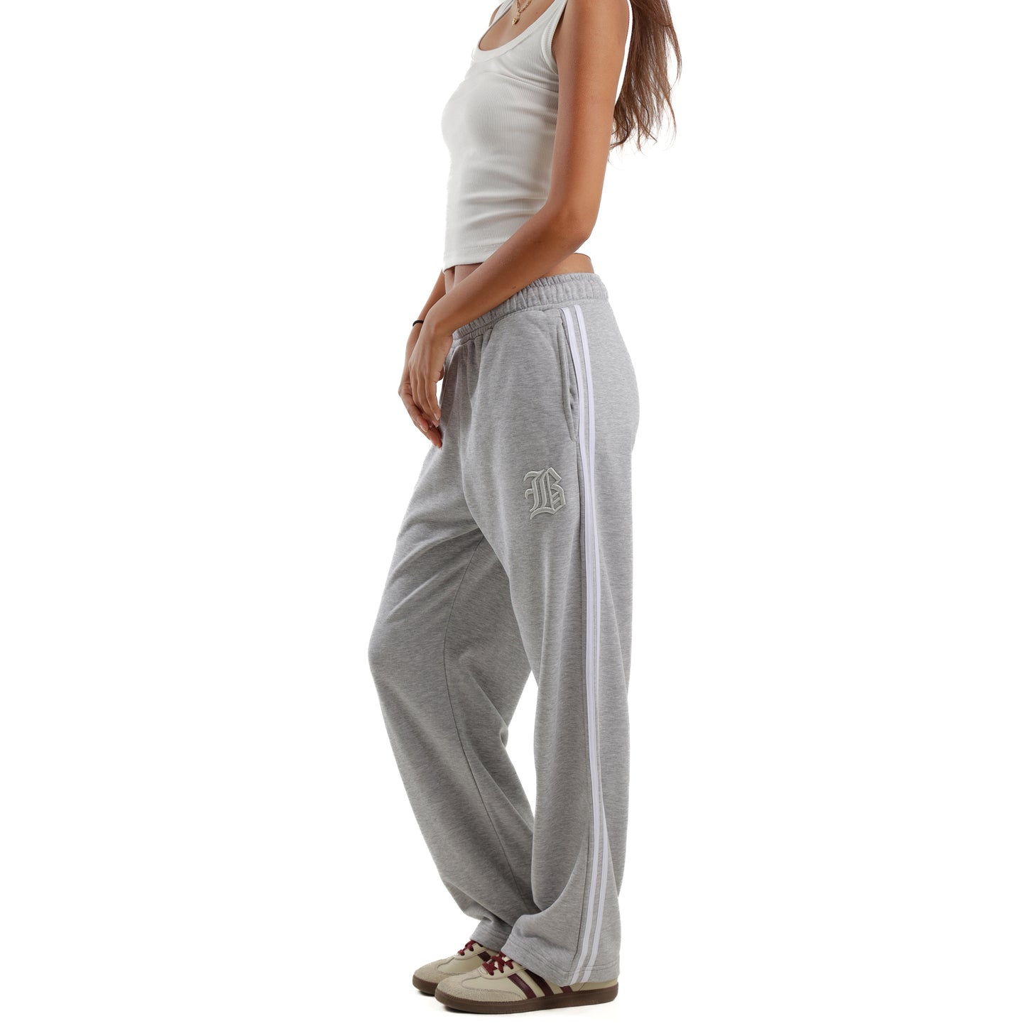 Grey track pants