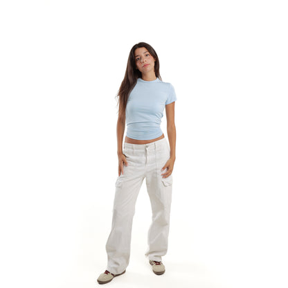 Baby blue basic top