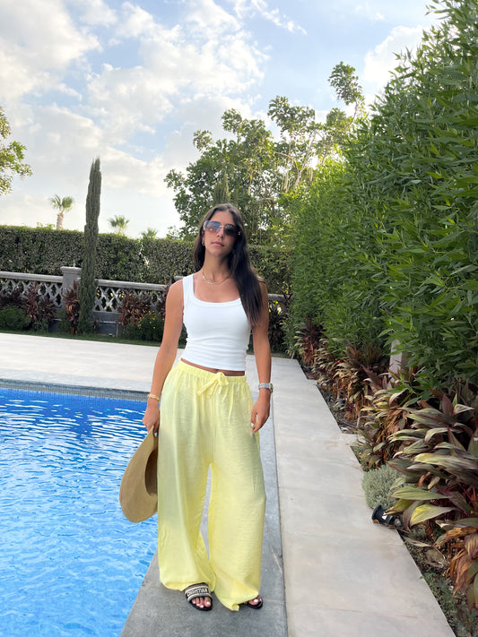 Butter Yellow linen pants