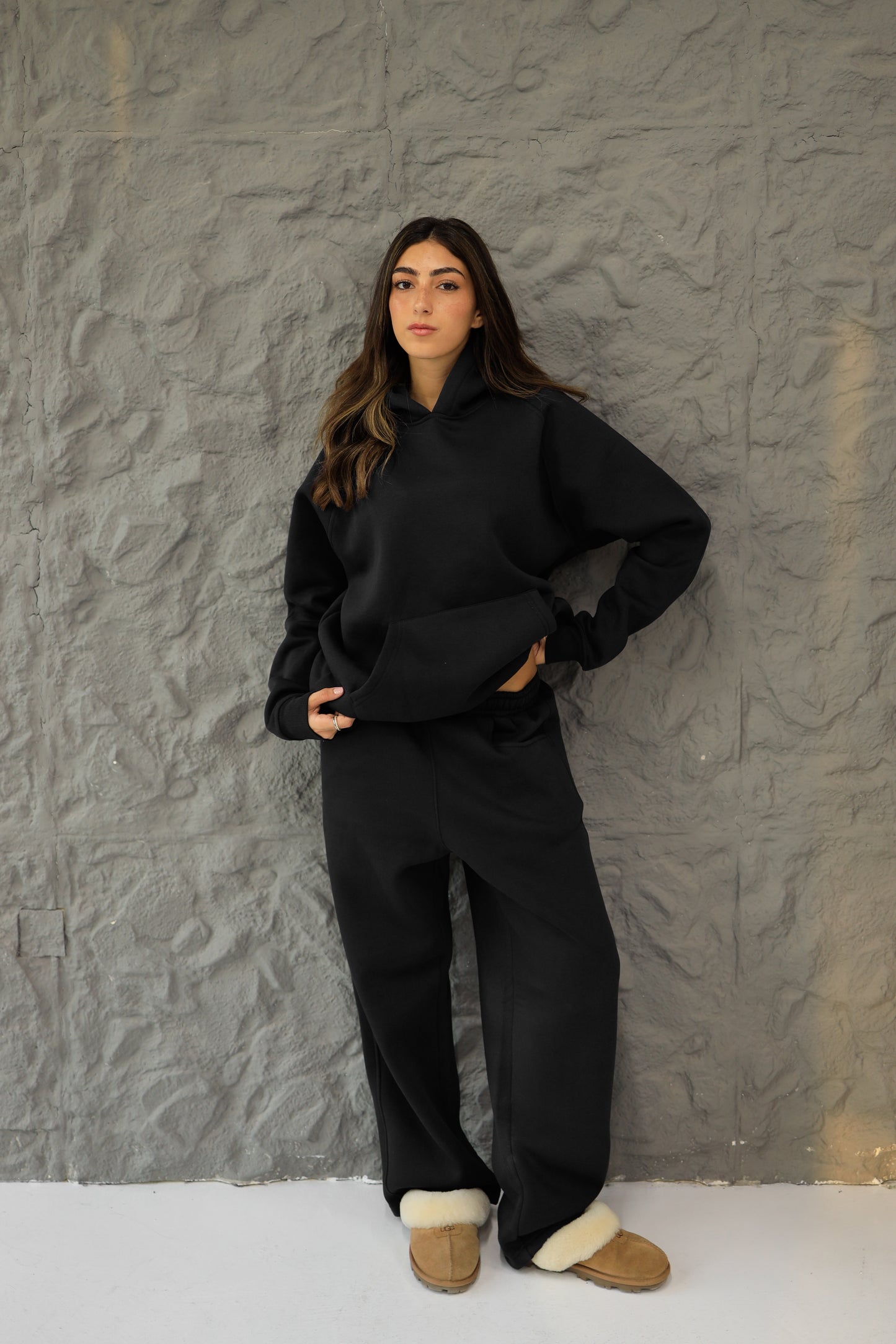 black bloom sweatpants