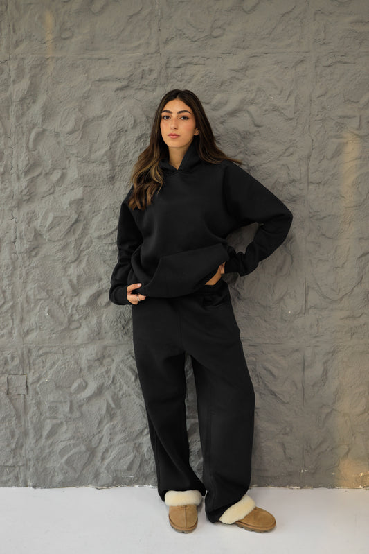 black bloom sweatpants